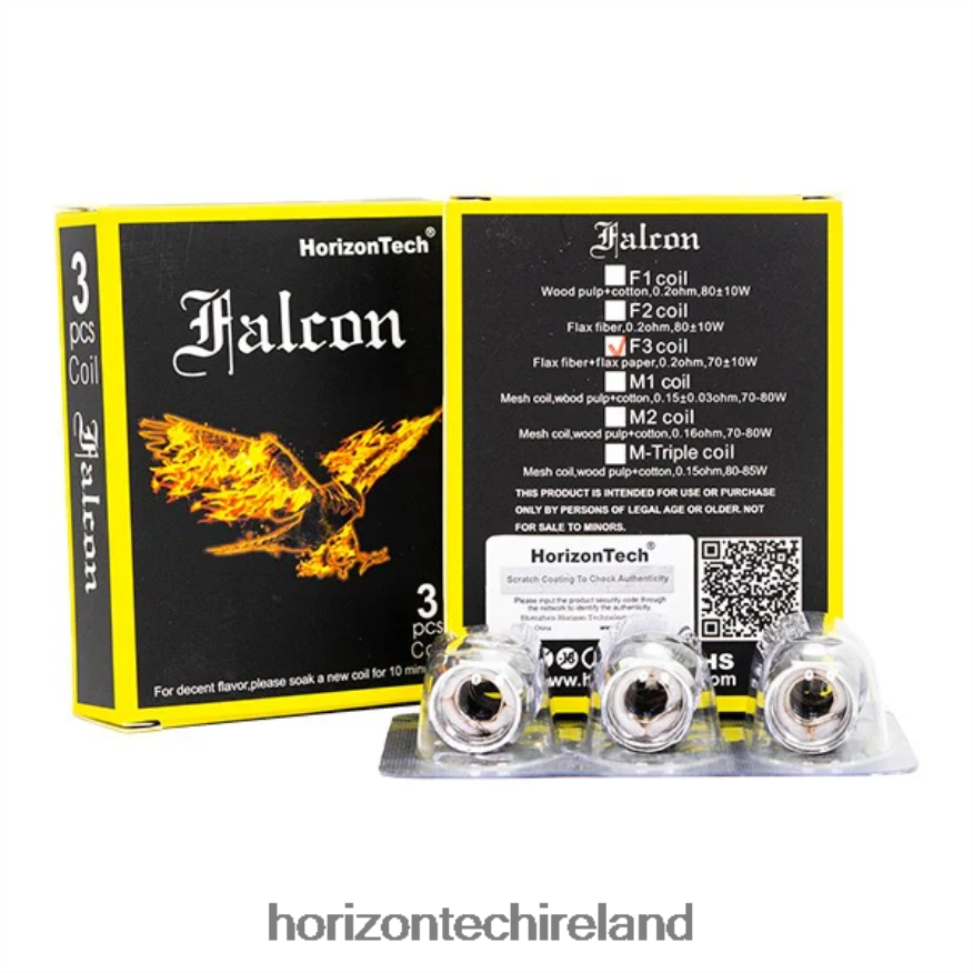 HorizonTech Falcon Coils (3-Pack) - HorizonTech disposable vape F3 Coil 0.2ohm 22VX4F161