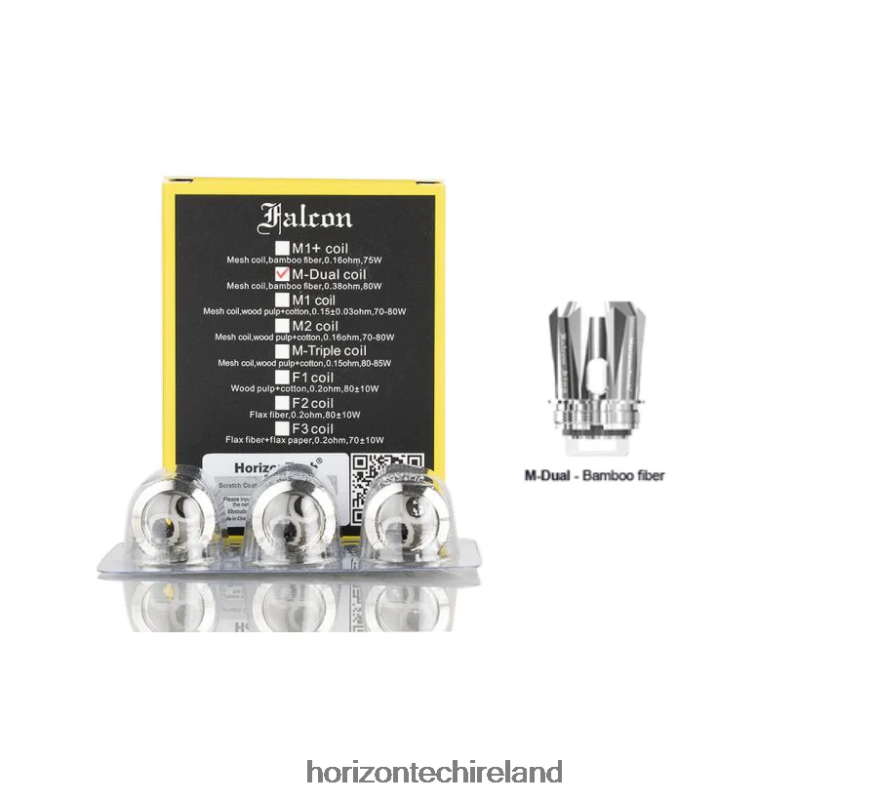 HorizonTech Falcon Coils (3-Pack) - Horizon Tech vape M-Dual Mesh Coil 0.38ohm 22VX4F165