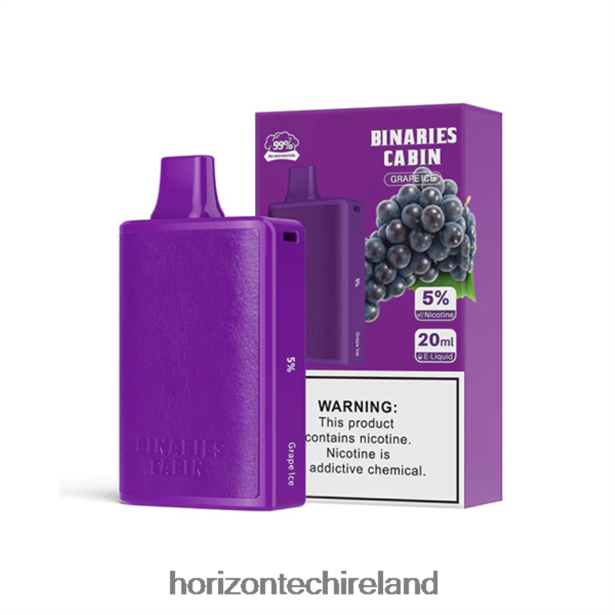 HorizonTech Binaries Cabin Disposable 20mL - Horizon Tech vape Grape Ice 22VX4F55