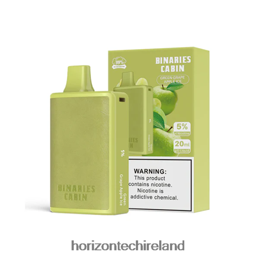 HorizonTech Binaries Cabin Disposable 20mL - Horizon Tech vape tank Green Grape Apple Ice 22VX4F56