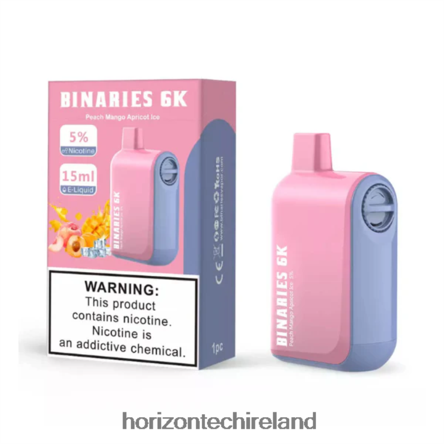 HorizonTech Binaries Cabin Disposable 15mL - HorizonTech Ireland Peach Mango Apricot Ice 22VX4F52