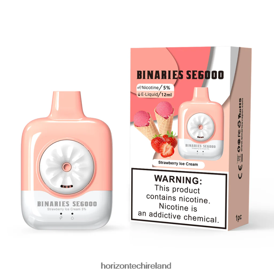 HorizonTech Binaries Cabin Disposable SE 12mL - HorizonTech Ireland Strawberry Ice Cream 22VX4F132