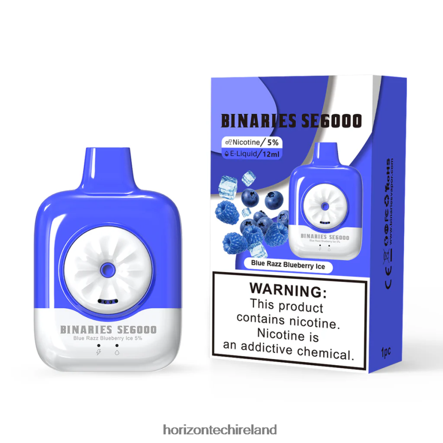 HorizonTech Binaries Cabin Disposable SE 12mL - HorizonTech disposable vape Blue Razz Blueberry Ice 22VX4F141