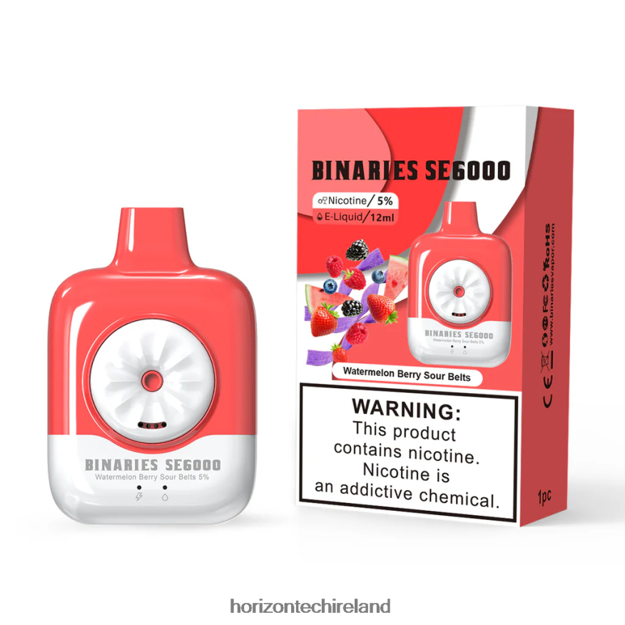 HorizonTech Binaries Cabin Disposable SE 12mL - HorizonTech vape kit Watermelon Berry Sour Belts 22VX4F138