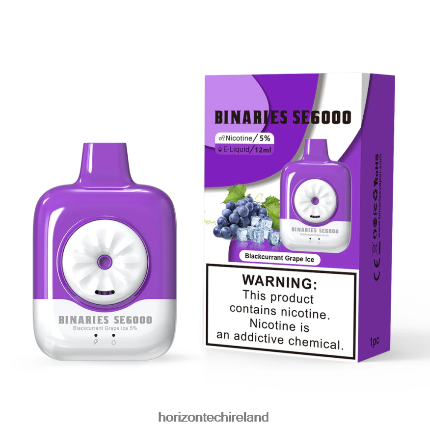 HorizonTech Binaries Cabin Disposable SE 12mL - Horizon Tech company Blackcurrant Grape Ice 22VX4F140