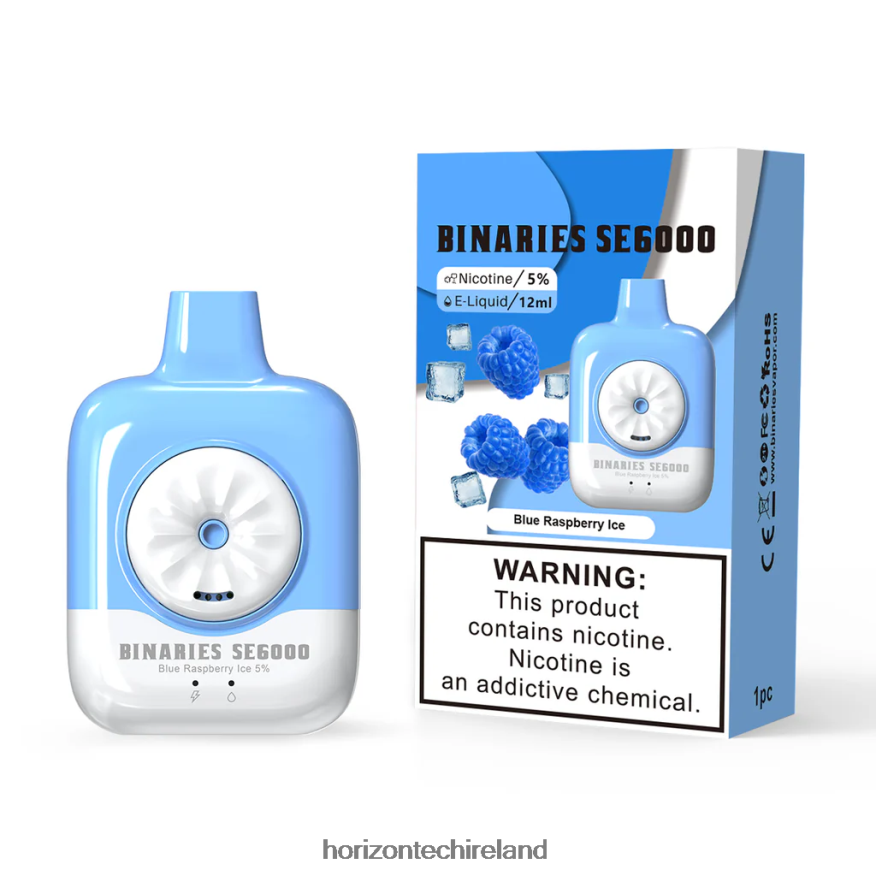 HorizonTech Binaries Cabin Disposable SE 12mL - Horizon Tech vape Blue Raspberry Ice 22VX4F125