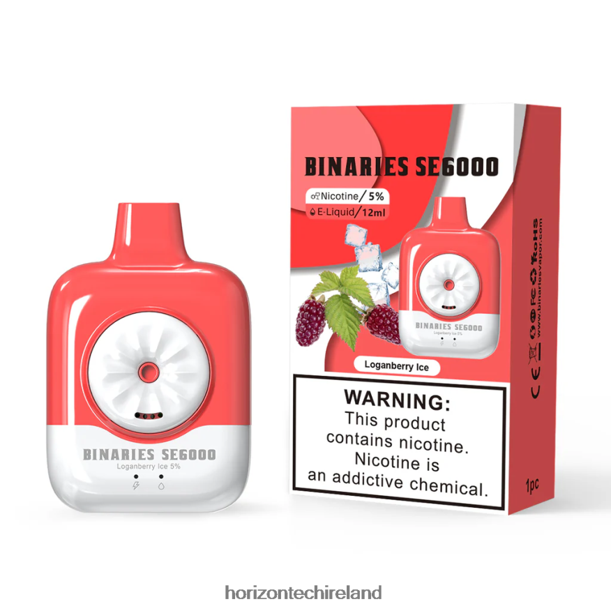 HorizonTech Binaries Cabin Disposable SE 12mL - Horizon Tech vape Loganberry Ice 22VX4F155