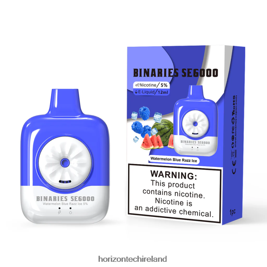 HorizonTech Binaries Cabin Disposable SE 12mL - Horizon Tech vape Watermelon Blue Razz Ice 22VX4F5