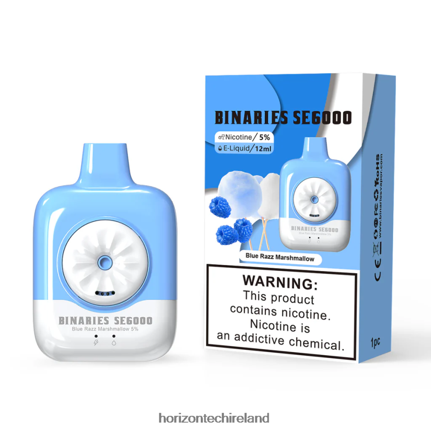HorizonTech Binaries Cabin Disposable SE 12mL - Horizon Tech vape tank Blue Razz Marshmallow 22VX4F136
