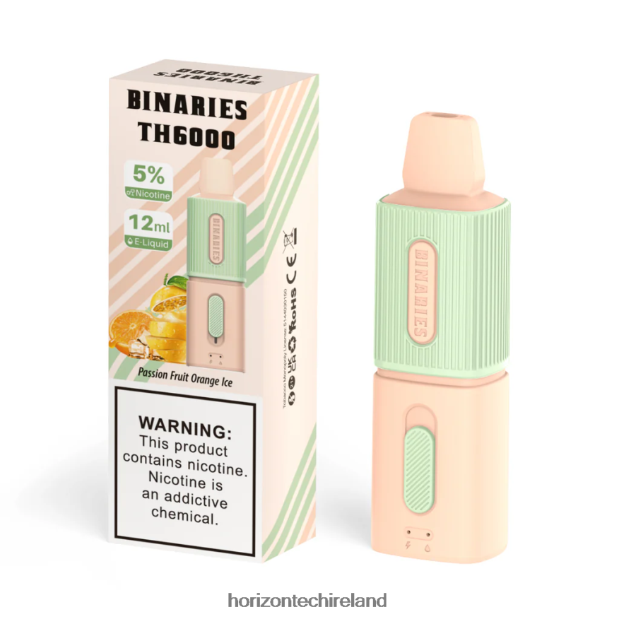 HorizonTech Binaries Cabin TH6000 Disposable 12mL - HorizonTech Ireland Passion Fruit Orange Ice 22VX4F112