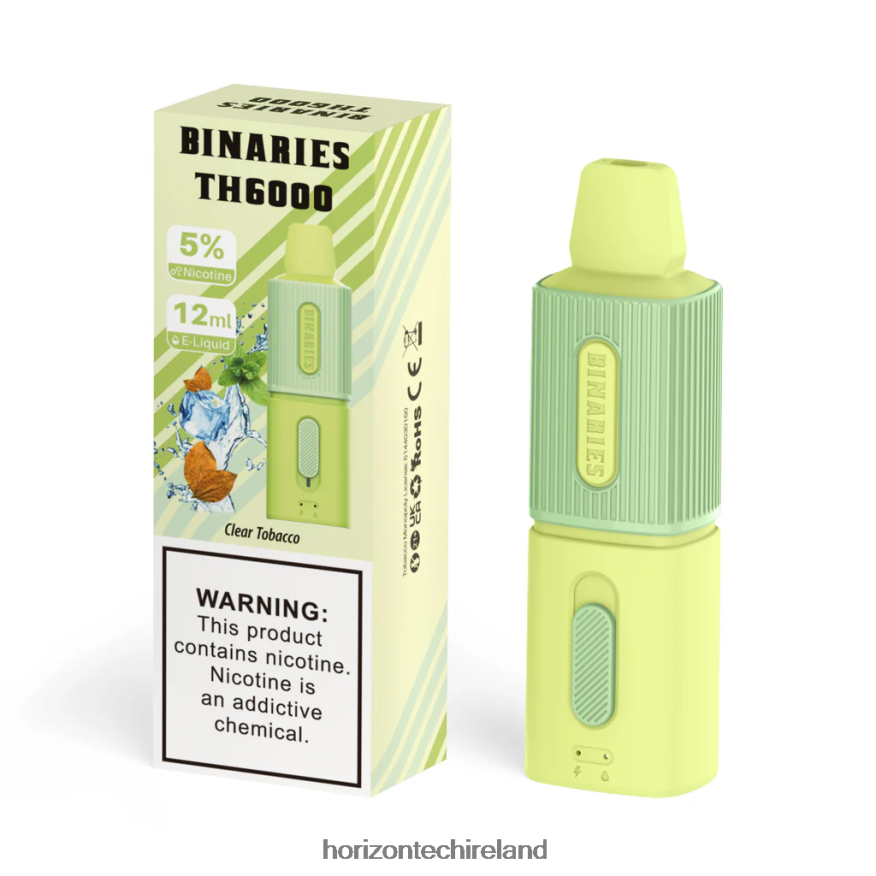 HorizonTech Binaries Cabin TH6000 Disposable 12mL - HorizonTech disposable vape Clear Tobacco 22VX4F121