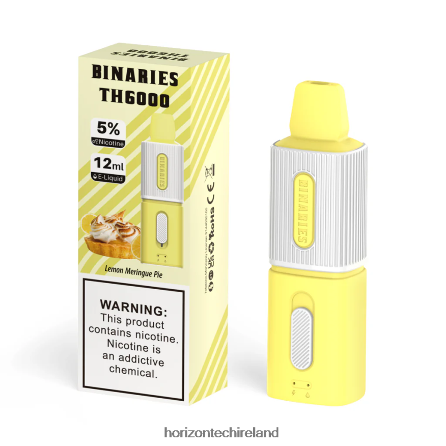 HorizonTech Binaries Cabin TH6000 Disposable 12mL - HorizonTech disposable vape Lemon Meringue Pie 22VX4F101
