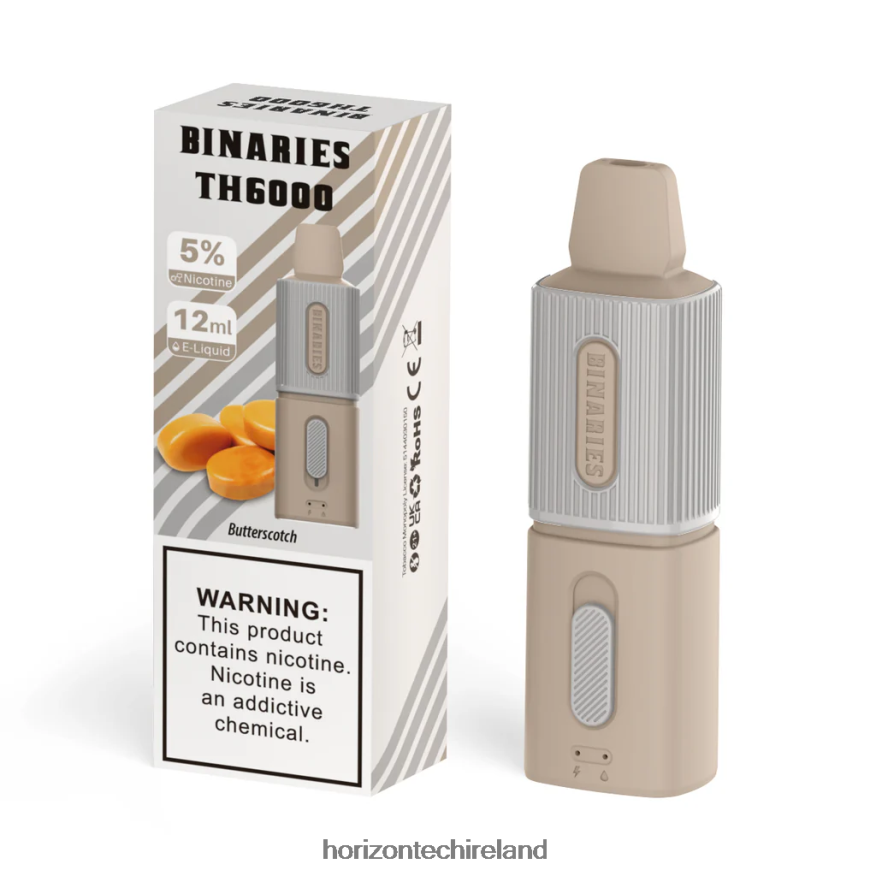 HorizonTech Binaries Cabin TH6000 Disposable 12mL - HorizonTech vape Ireland Butterscotch 22VX4F103
