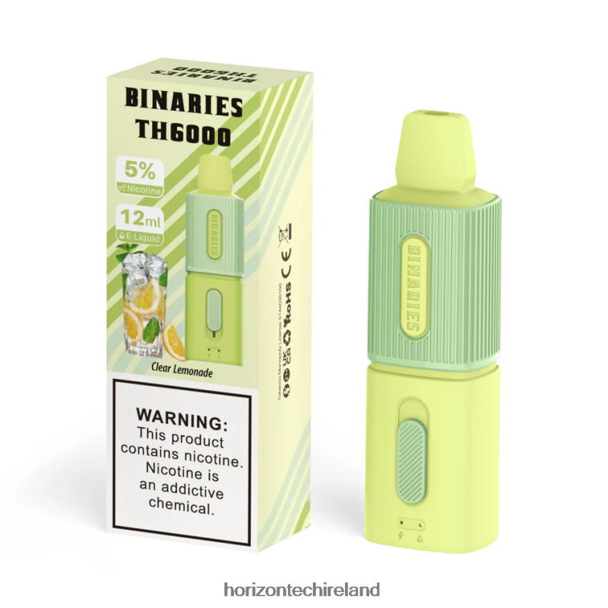 HorizonTech Binaries Cabin TH6000 Disposable 12mL - Horizon Tech vape coils Clear Lemonade 22VX4F114